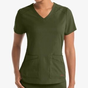 NWOT Grey's Anatomy Olive Scrub Top XS Women’s